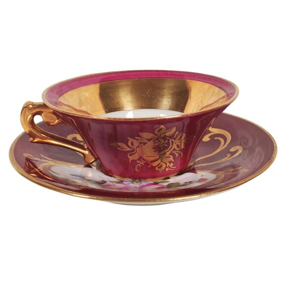 Vintage French Limoges Demitasse Cups – Hand-Decorated, Signed Nodrog (Set of 2) - Picture 4 of 10